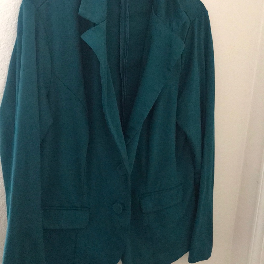 turquoise blazer plus size